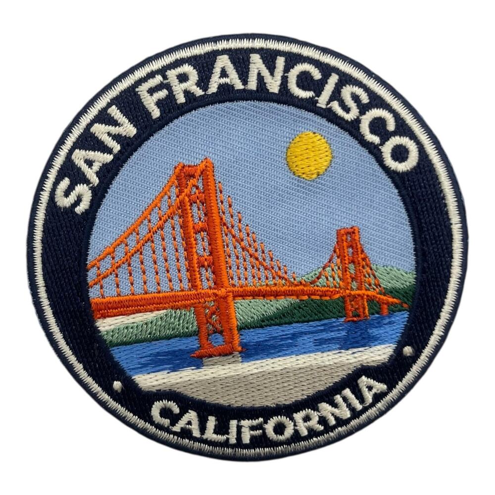 San Francisco CA Iron On Patch 3 Inch Embroidered Golden Gate Bridge - Picture 5 of 6